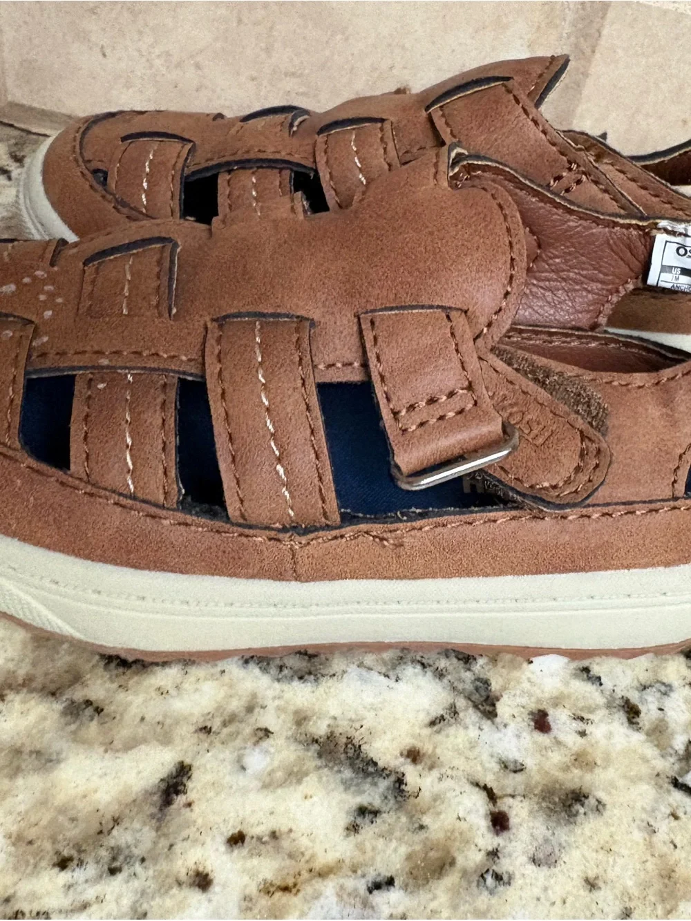 OshKosh B'gosh Tan Woven Fisherman Sandals